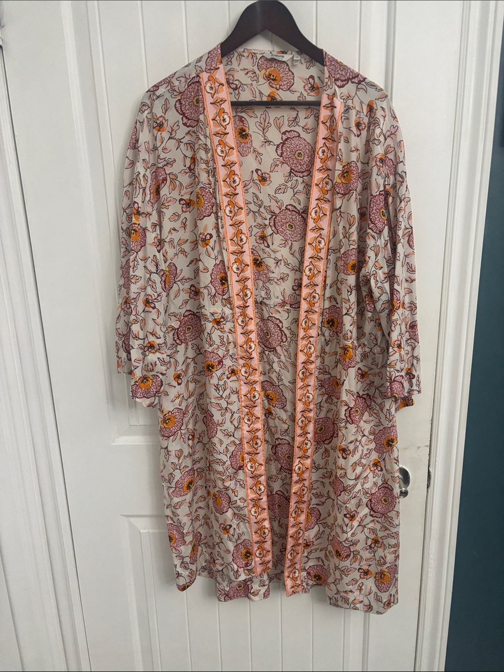 B. Young Byilami Kimono in Peach, Rust and Cream
